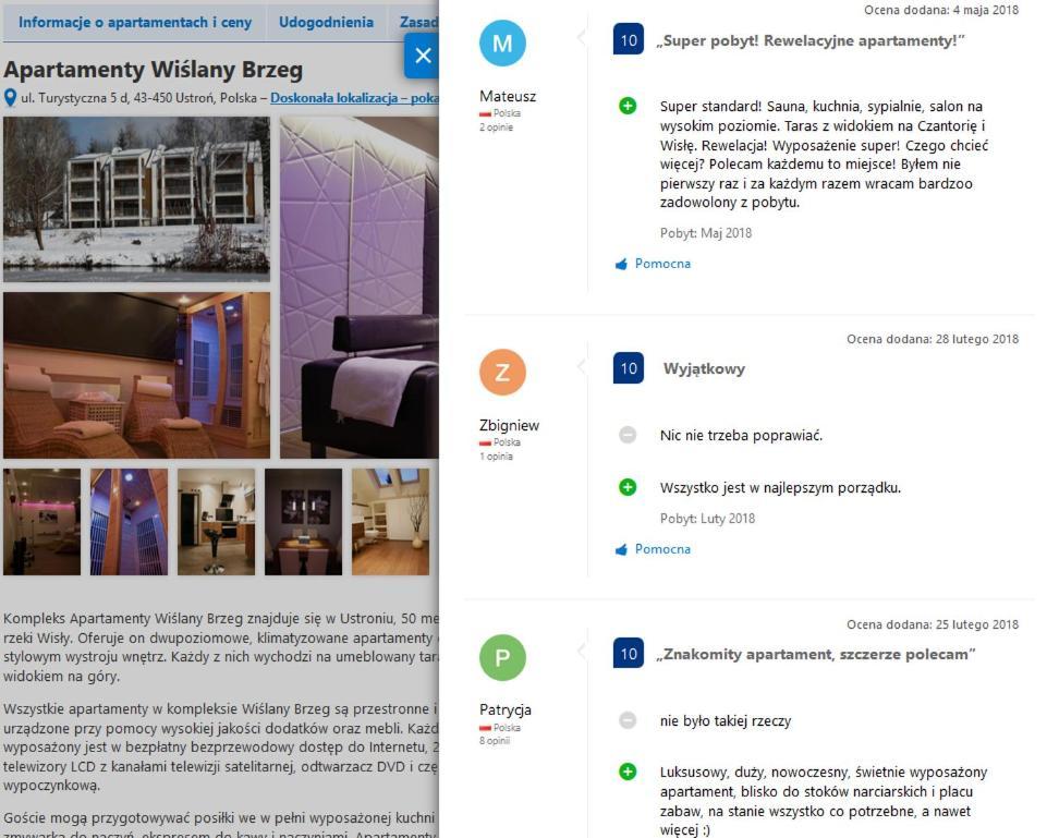 Apartamenty Wislany Brzeg Устрон Екстериор снимка